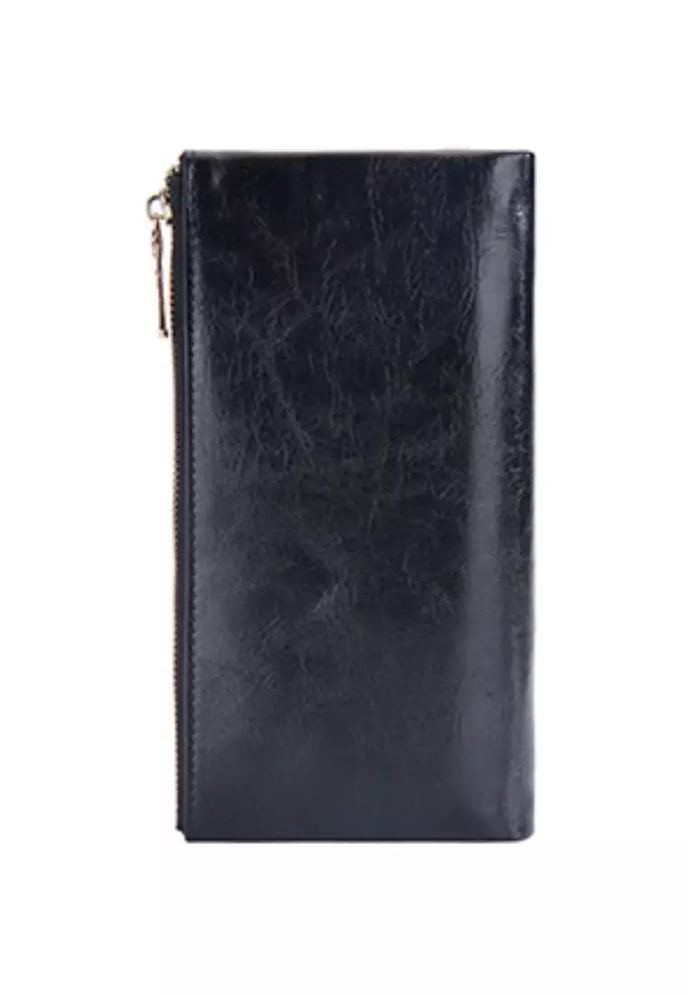 Dompet Wanita Panjang Motif Polos Bahan Kulit PU Leather Premium Quality ORIGINAL