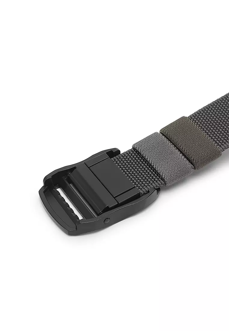 40mm Auto Canvas Belt - Green / Grey