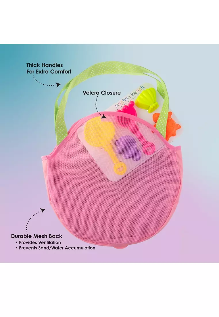 Beach Tote With Sand Toys Flower