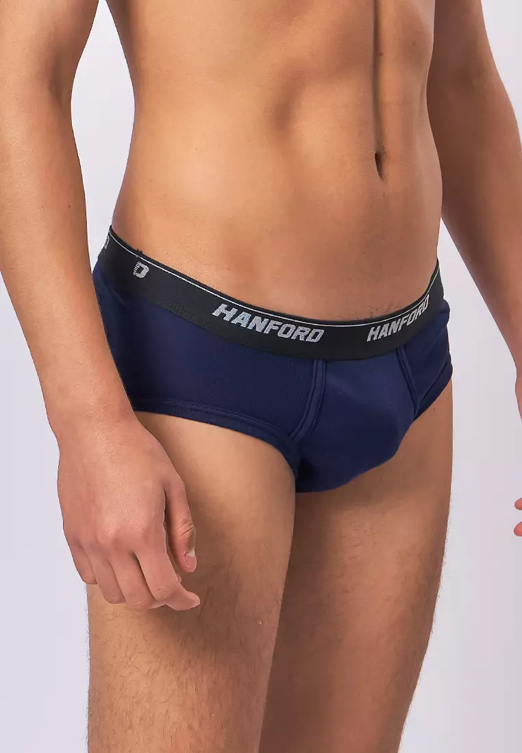 Premium Ribbed Cotton Hipster Men's Briefs Colton - Assorted Colors (3in1 Pack)