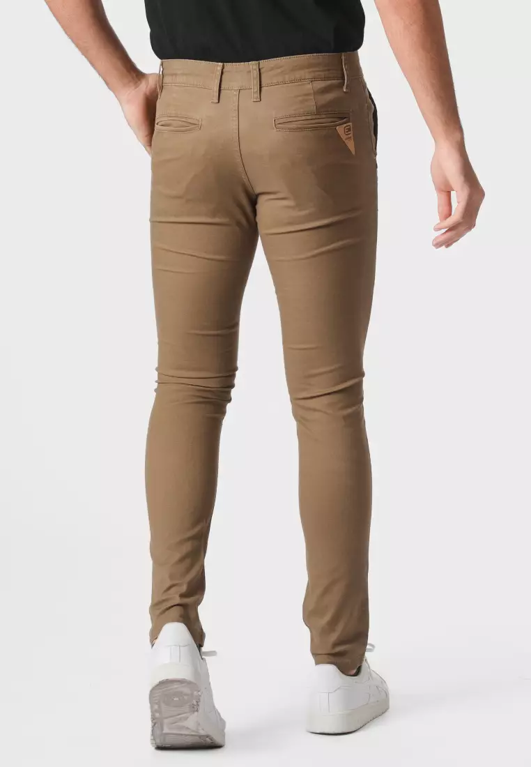 EMBA DENIM - Trosic Celana Panjang Pria Slimfit Stretch Material Chino  Brown
