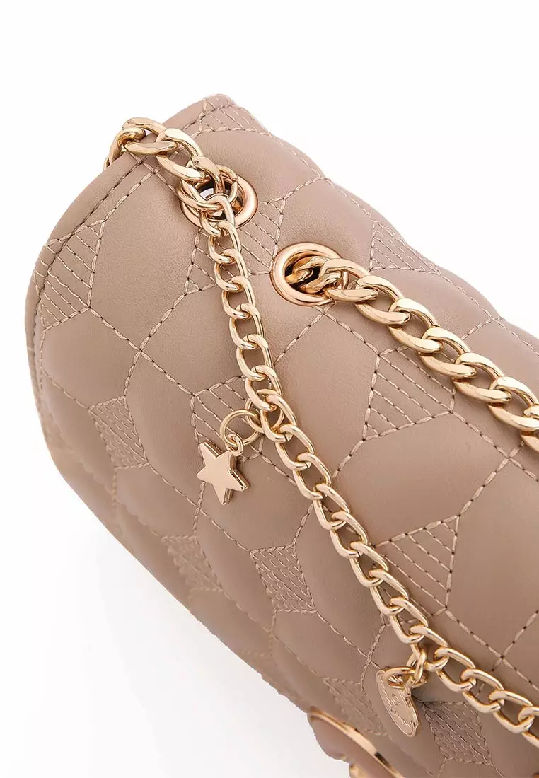 GYKACO MINJI Khaki - Tas Wanita Sling Bag - Fashion Top Handle Bag (Import)