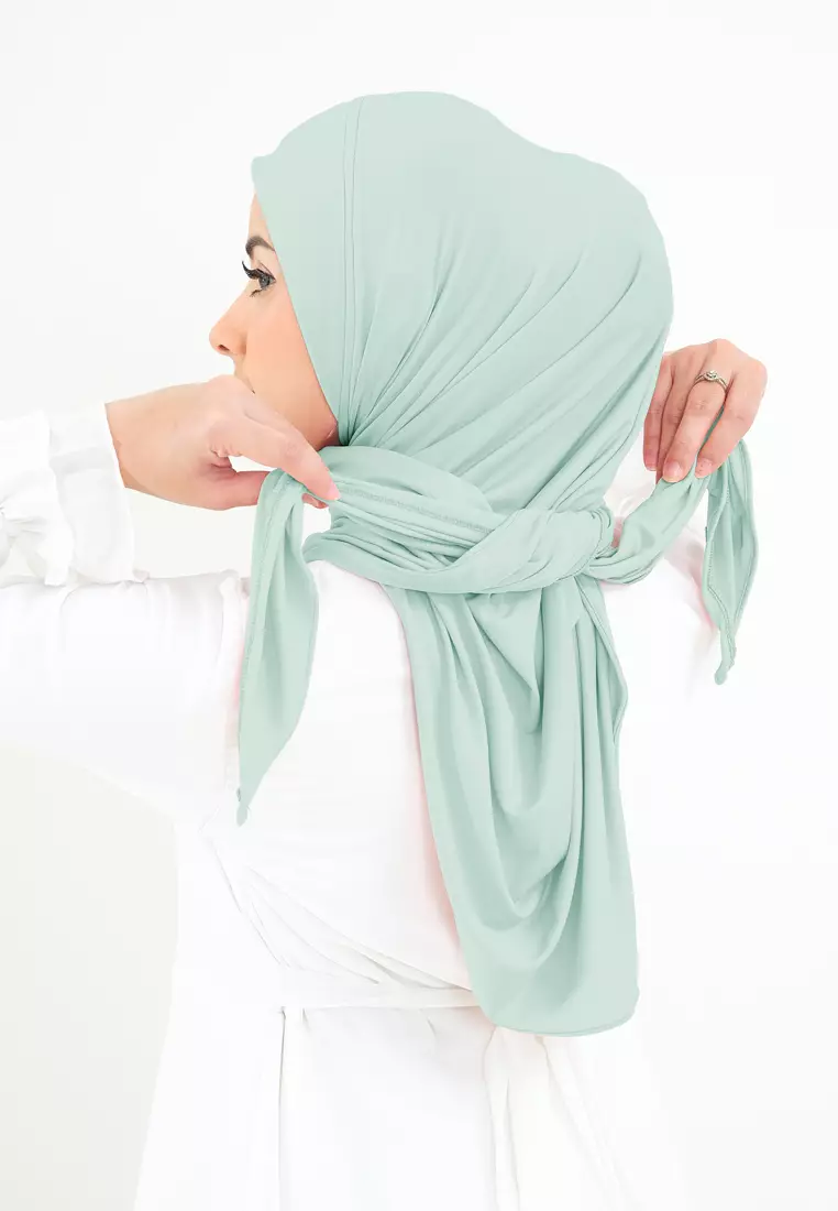 Cotton Bee - Syahira Segitiga Instan | Hijab Jersey | Kerudung Instan - Green