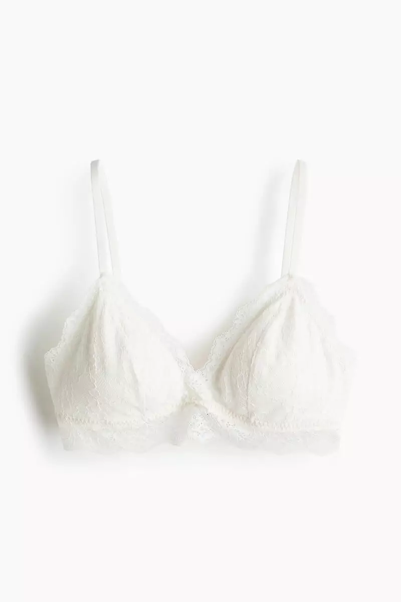 Padded soft lace bra
