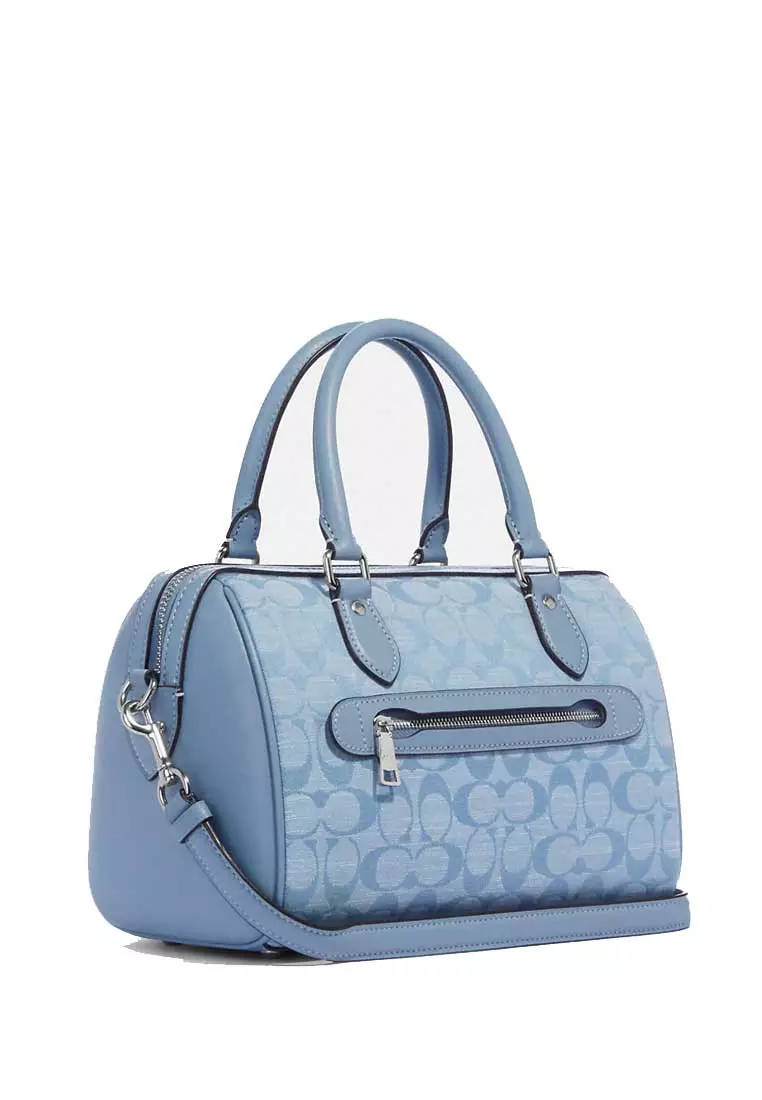 Buy Coach COACH Rowan Satchel In Signature Chambray 2023 Online ...