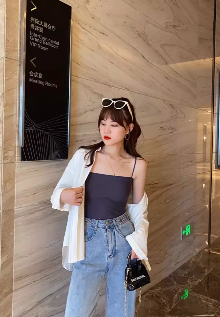 2 Pack Premium Arina Ice Silk Bralette Inner Top Tube in Grey and White