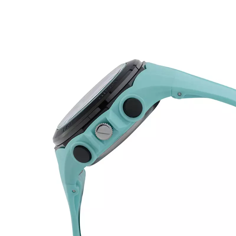 Jam Tangan Pria Q&Q Casual Fashion GW91J005Y Men Digital Analog Dial Light Blue Rubber Strap [No Box]