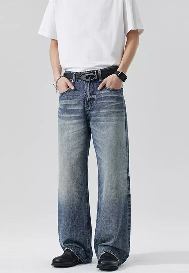 Cat Whisker Wide Leg Jeans LK-K6109