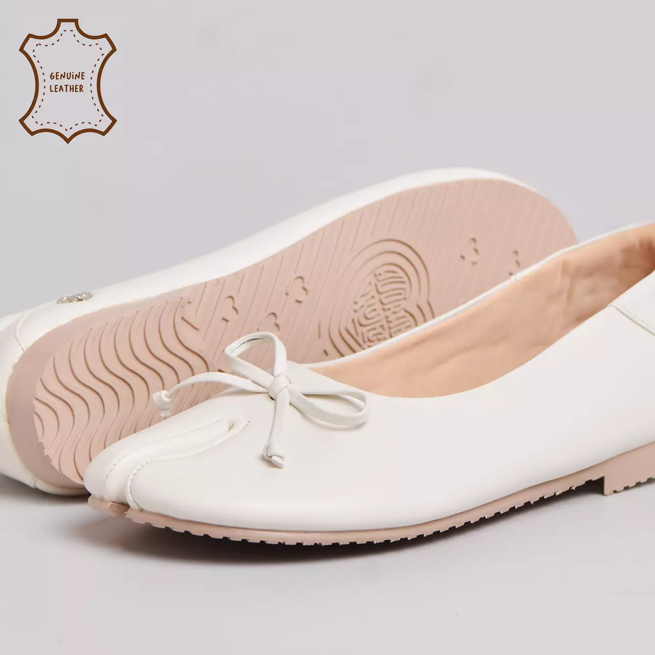 Evodia Flat Shoes Genuine Leather Cream
