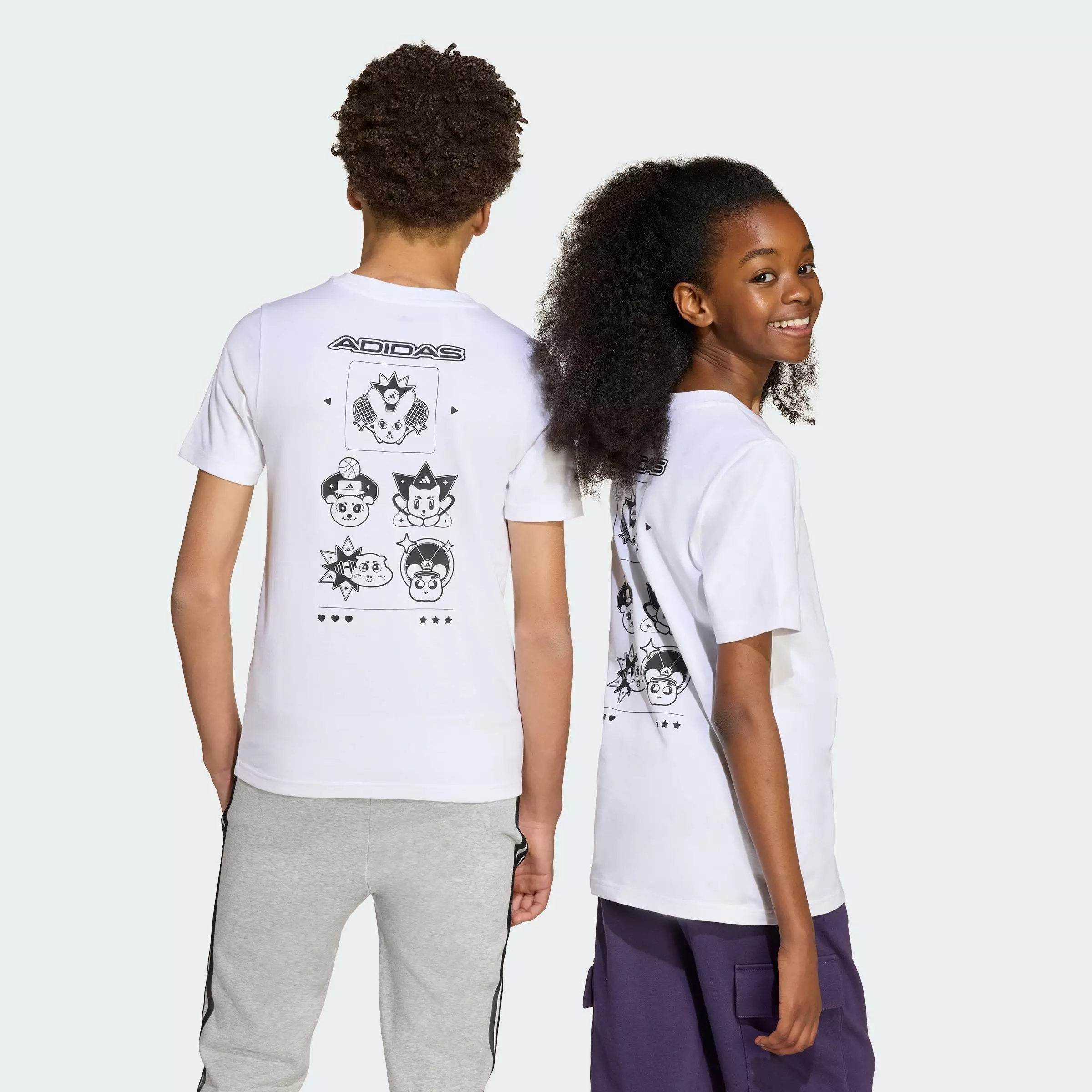 Lifestyle Anime Pets Graphic Tee Kids Unisex White JV5255
