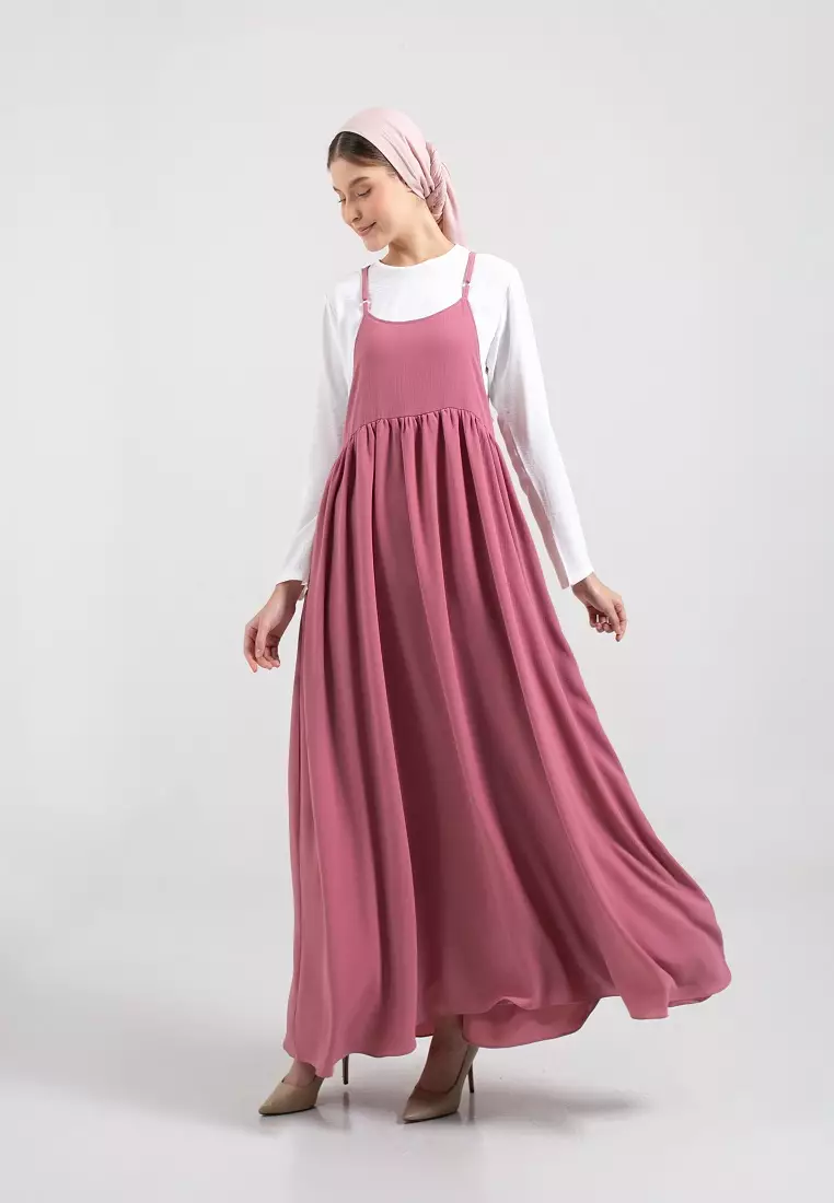 Talia Overall Dress Pink