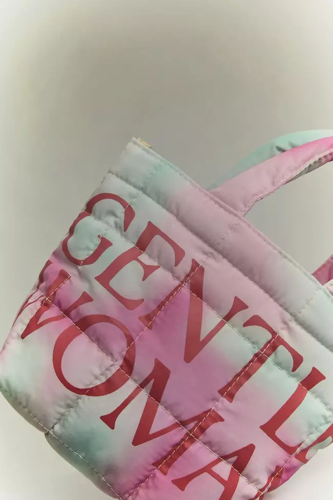 Pink Ombre Small Puffer Bag