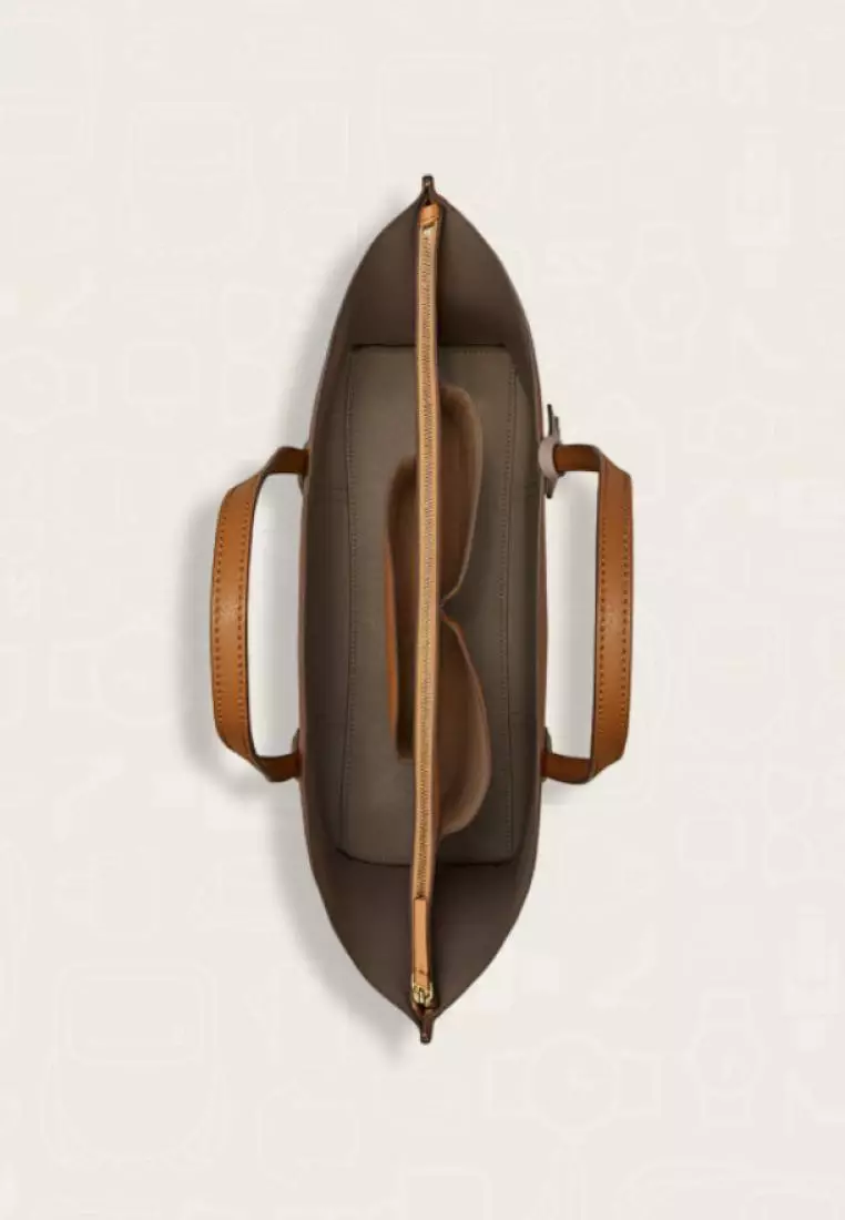 Tory Burch Perry Triple-Compartment Tote Bag Light Umber