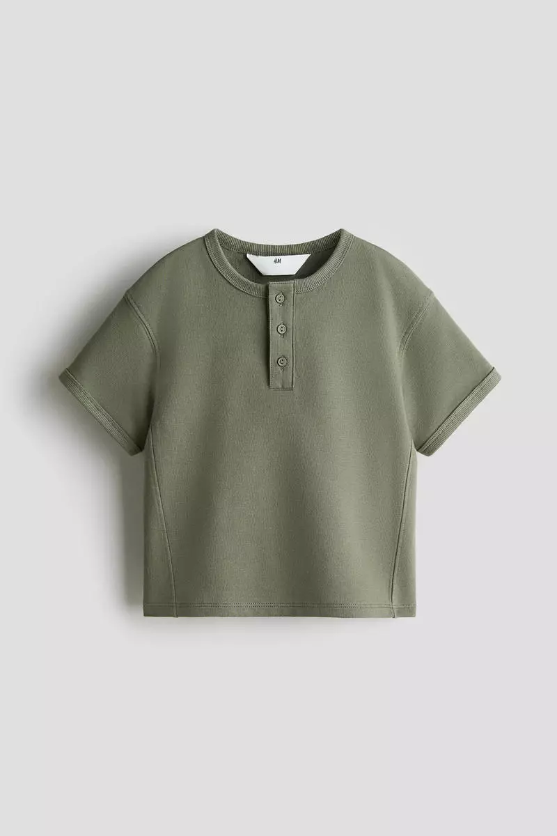 Cotton Henley T-shirt
