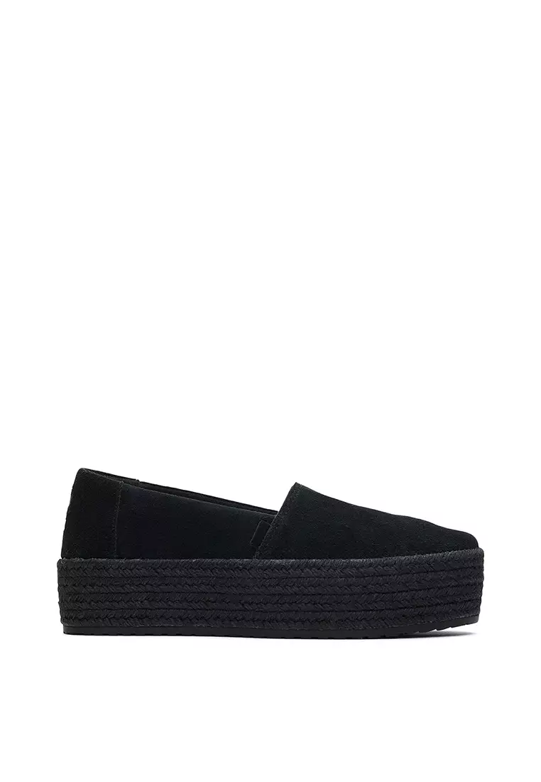 Toms black washed cheap canvas women's espadrilles