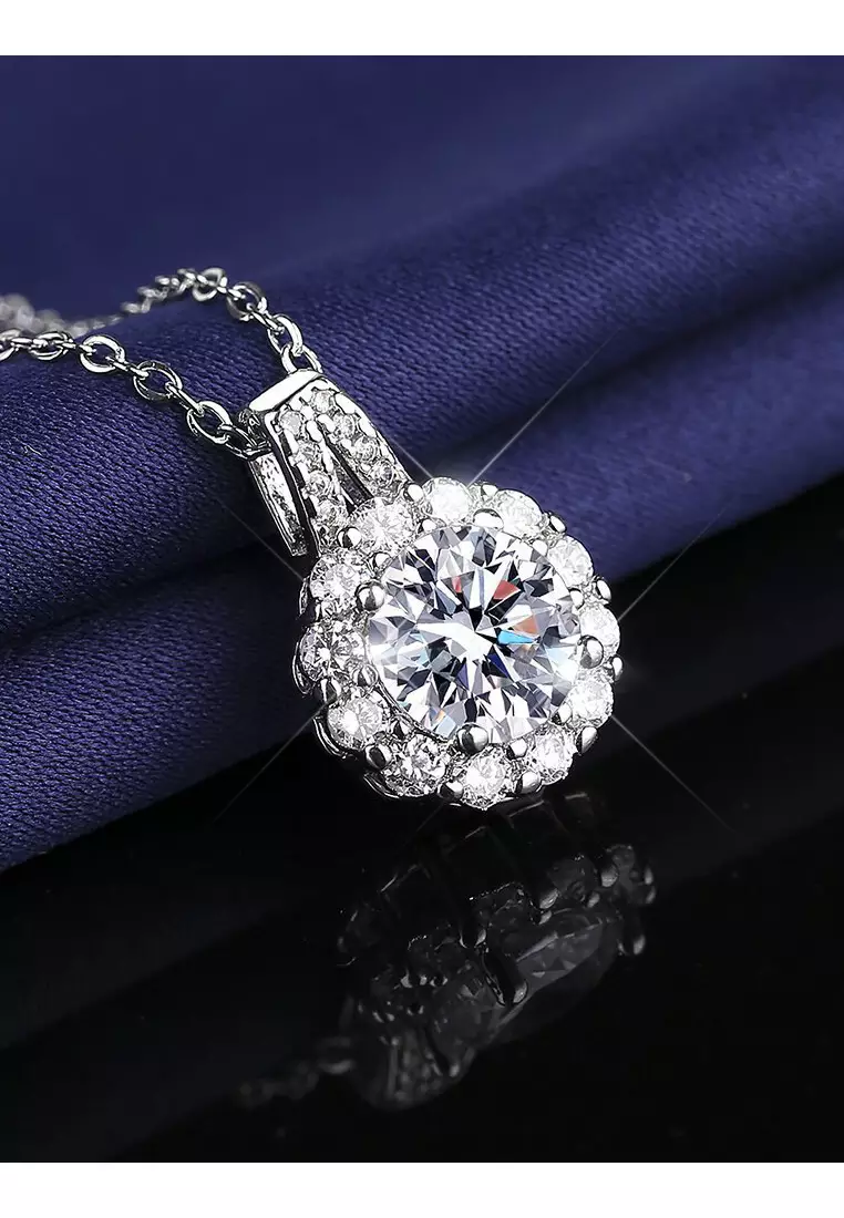 Kalung Wanita Original N003 Jewelry Berlian Zircon Fashion Necklaces Cewek Dilapisi Platinum