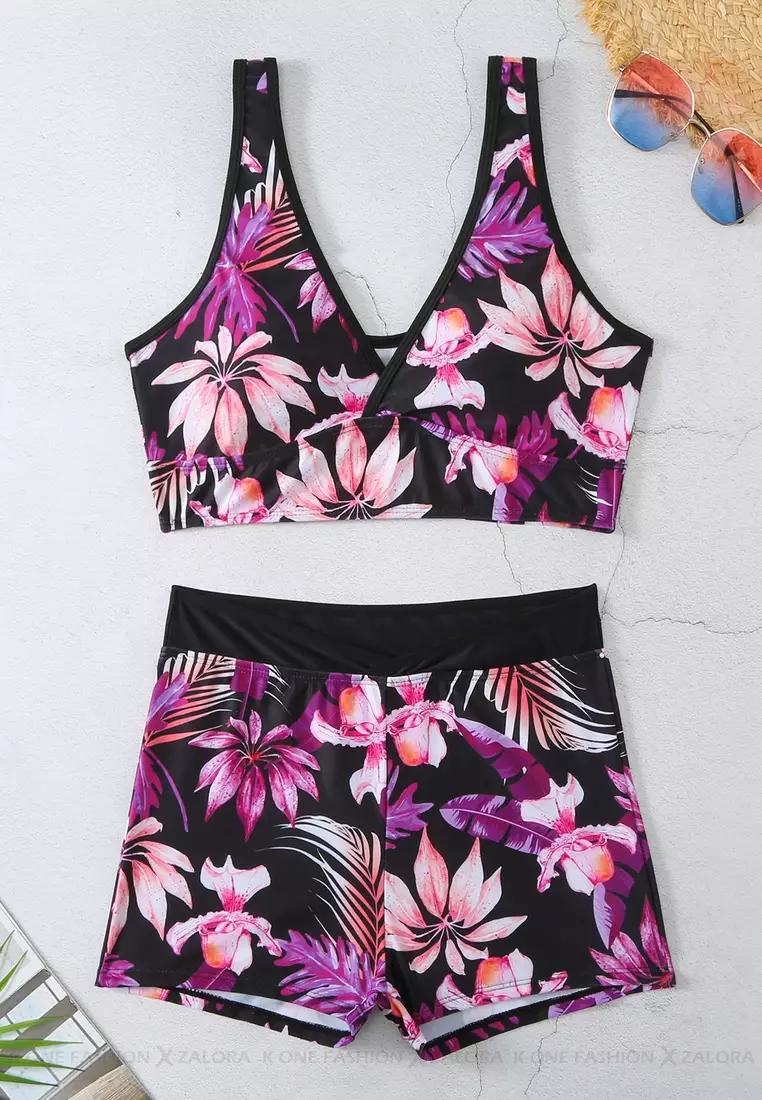 (2pcs)Sexy Printed Bikini Swimsuit