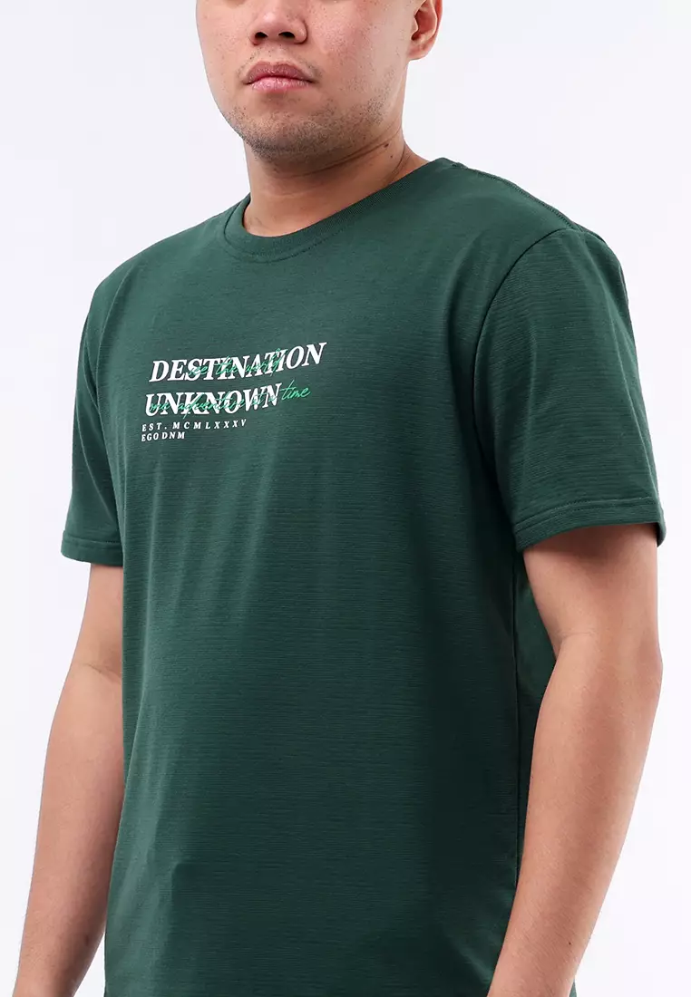 Round Neck Crazyline Short Sleeves T-Shirt