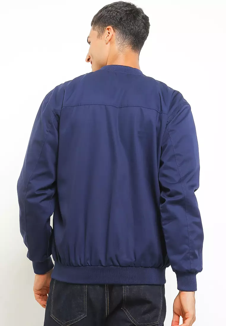 GRAHANGGRA Jaket Bomber American Drill - Navy Blue