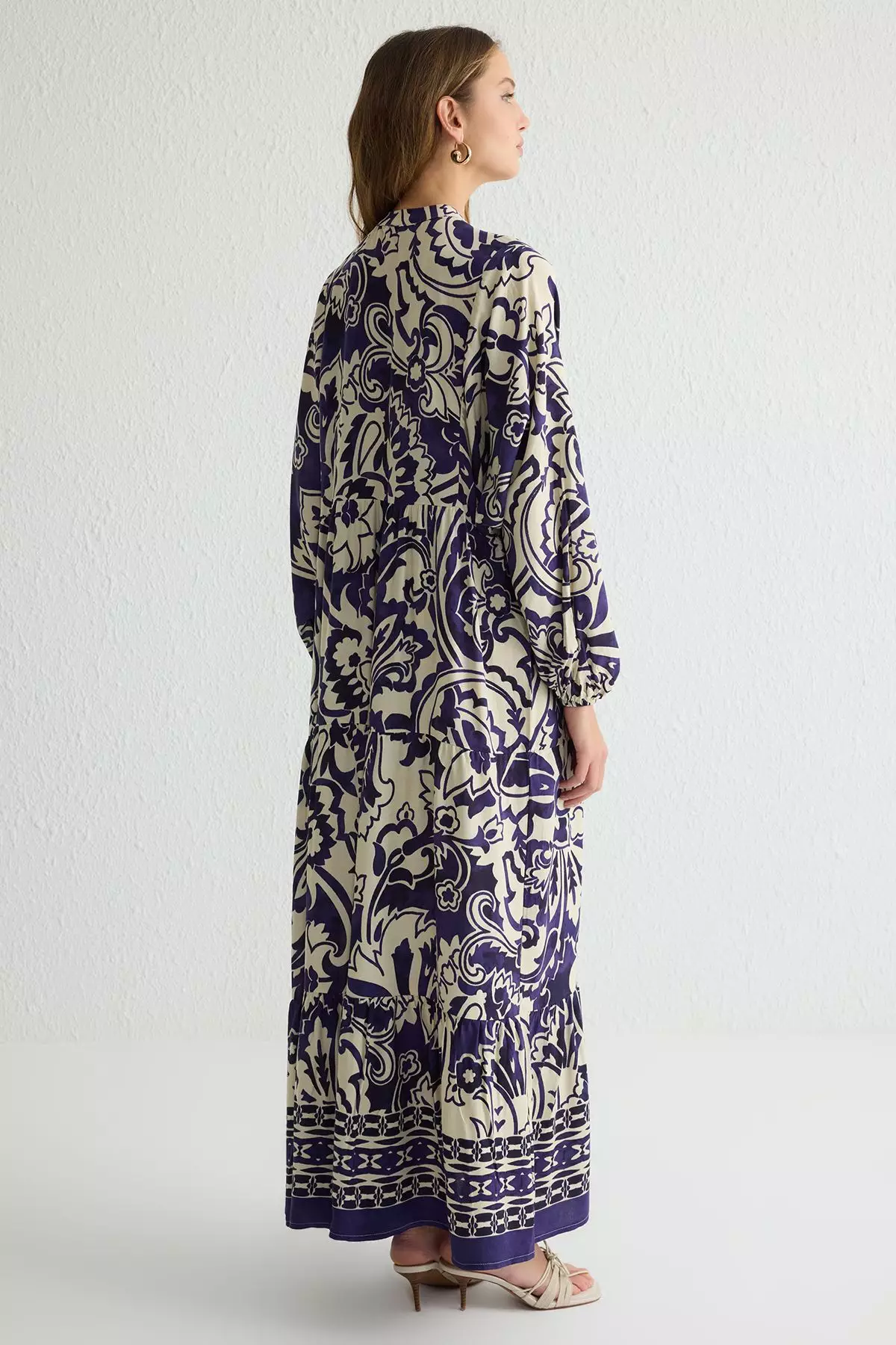 Patterned Viscose Woven Dress