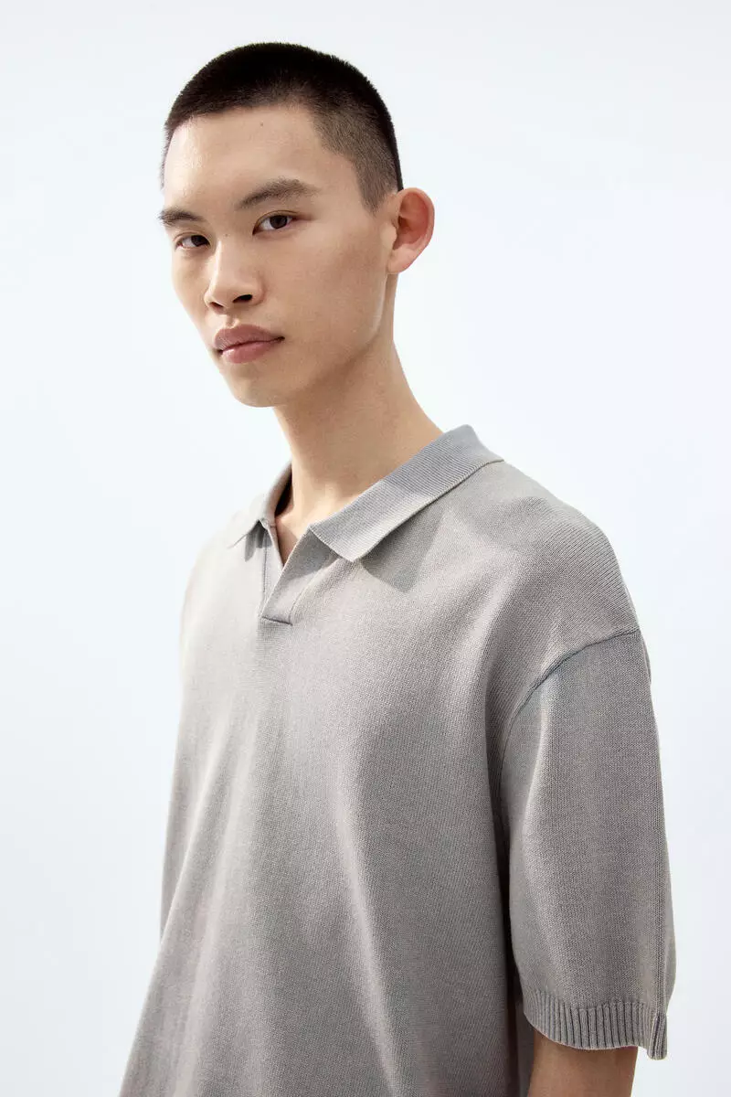 Loose Fit Knitted polo shirt