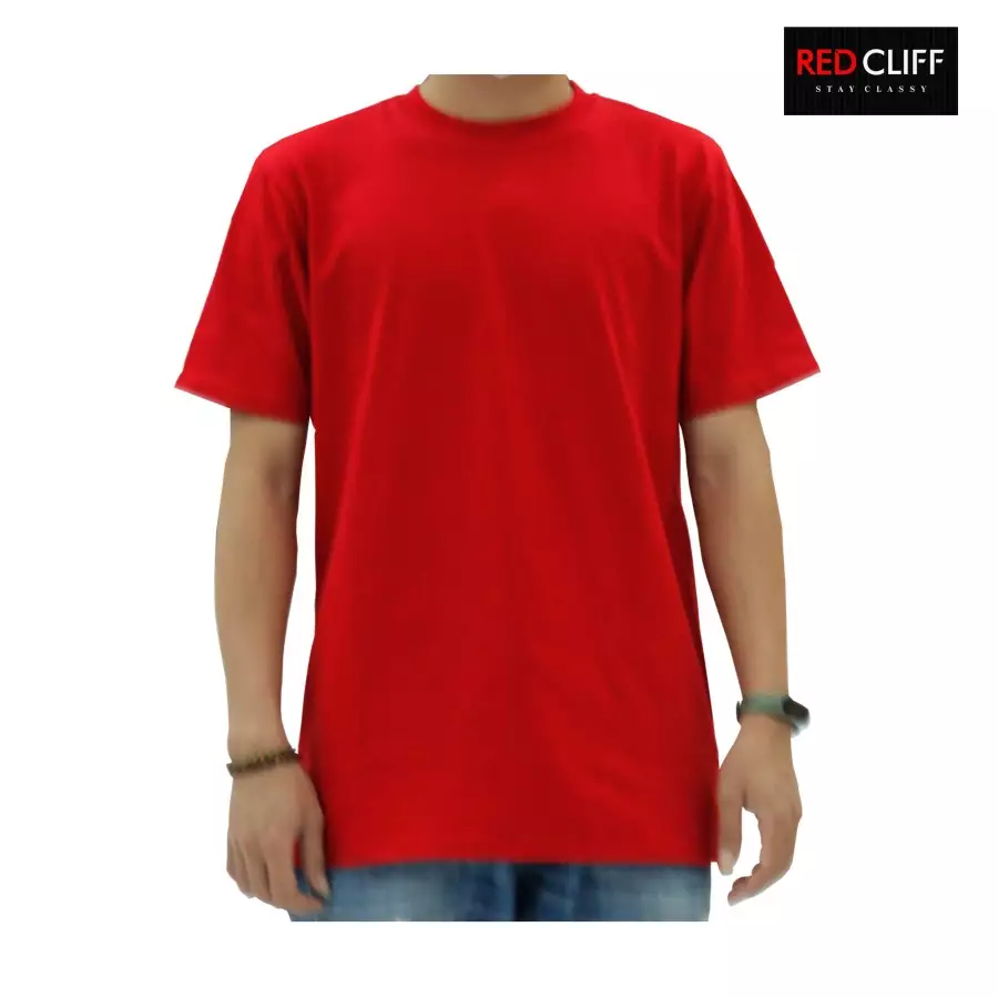 Jual Red Cliff Redcliff Kaos Oblong Polos Pria Merah 6FF0015C Original