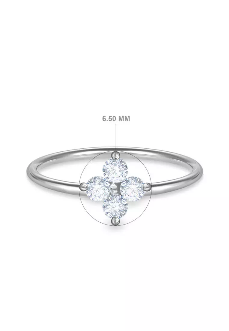 Buy Aquae Jewels Ring Fairy 18K Gold And Diamonds White Gold