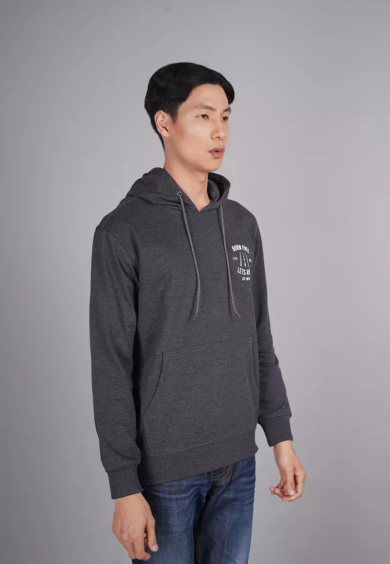 LGS Street - Leader Hoodie - Abu Gelap - Unisex - Streetwear - SH.10.H019.005.C