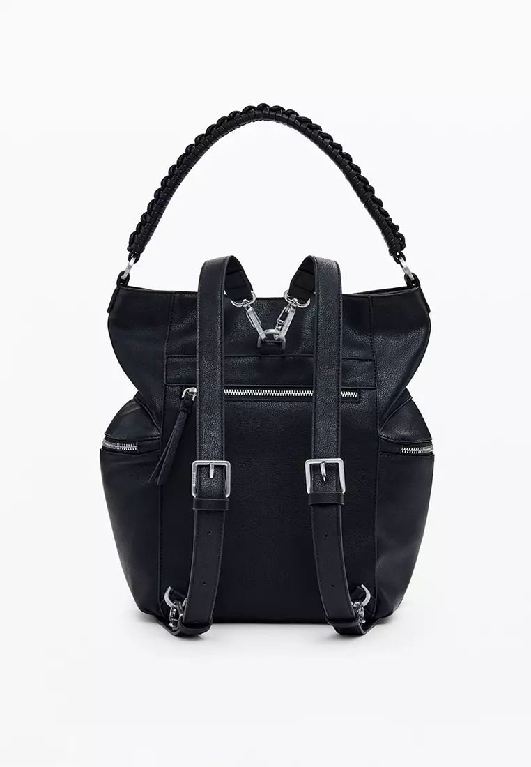 Convertible backpack with large logo