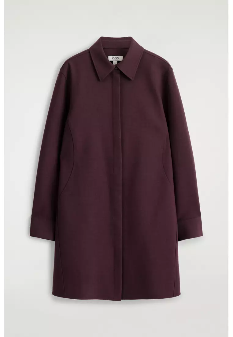 LONG-SLEEVED MINI SHIRT DRESS