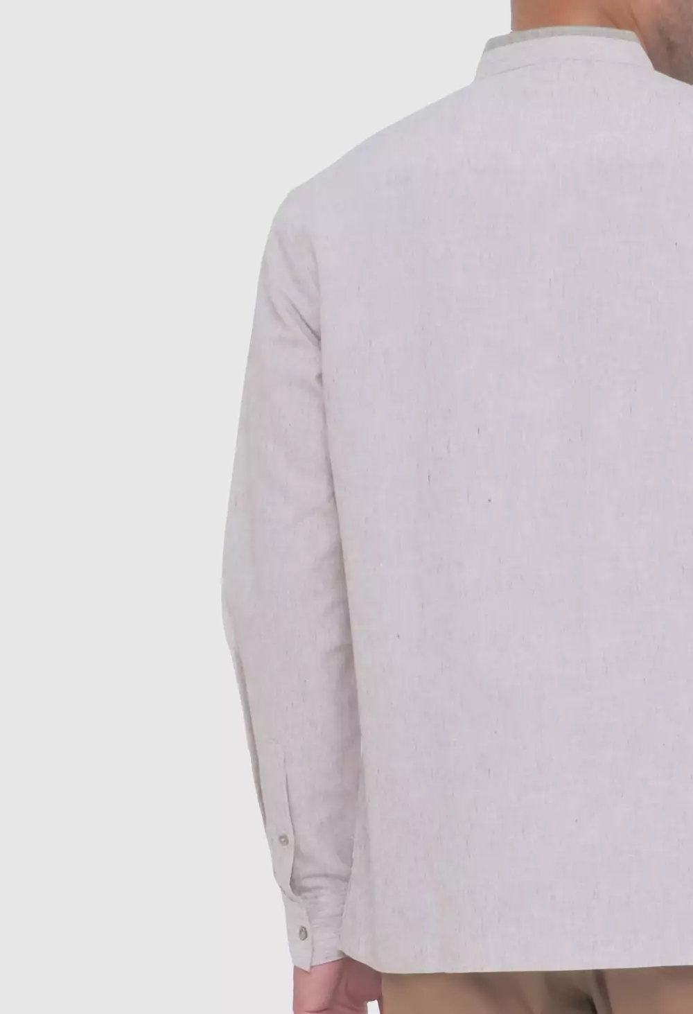 MOC Kemeja Koko Lengan Panjang Pria CHASO - KHAKI