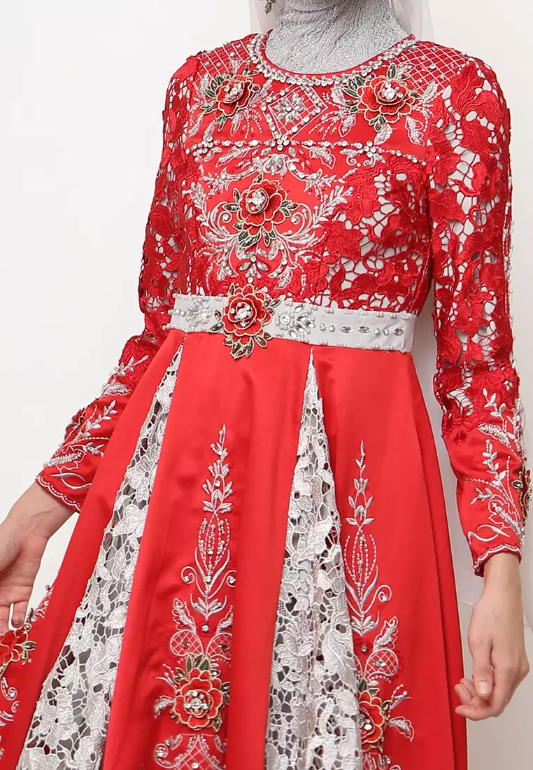 Bibiq Gamis Brokat Satin