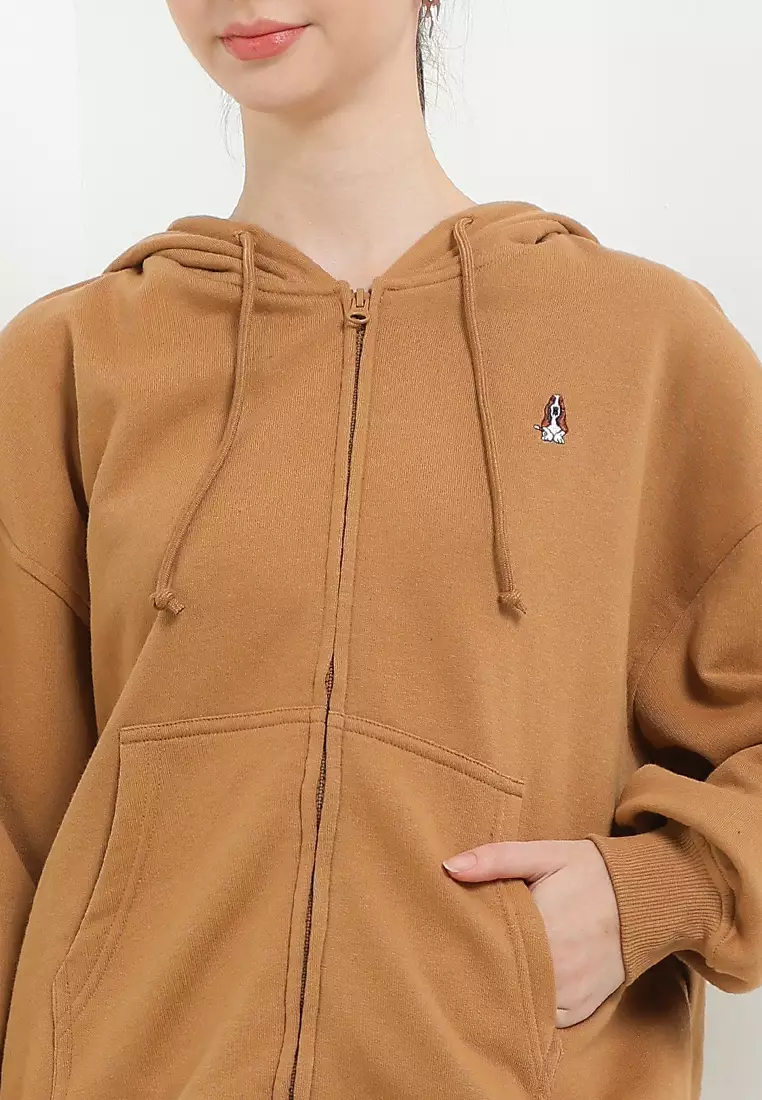 Poccha Oversized Hoodie Zipped Sweatshirt