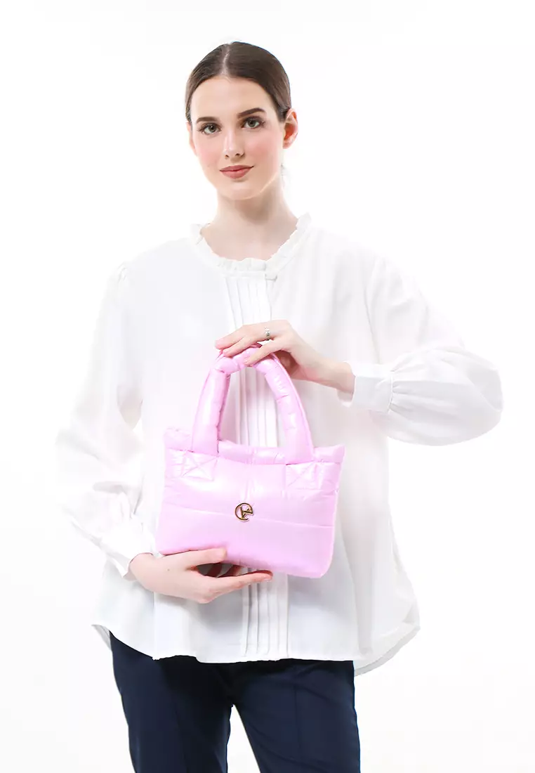 Angelina Pillow Puffy Bag Smooth Texture And High Quality - Blush