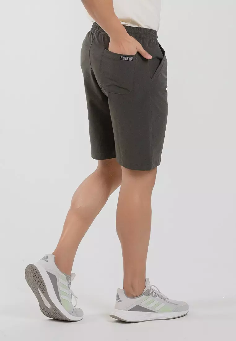 Forest Stretchable Men Shorts Casual Short Pants Men | Seluar Pendek Lelaki - 65856-03DkGrey