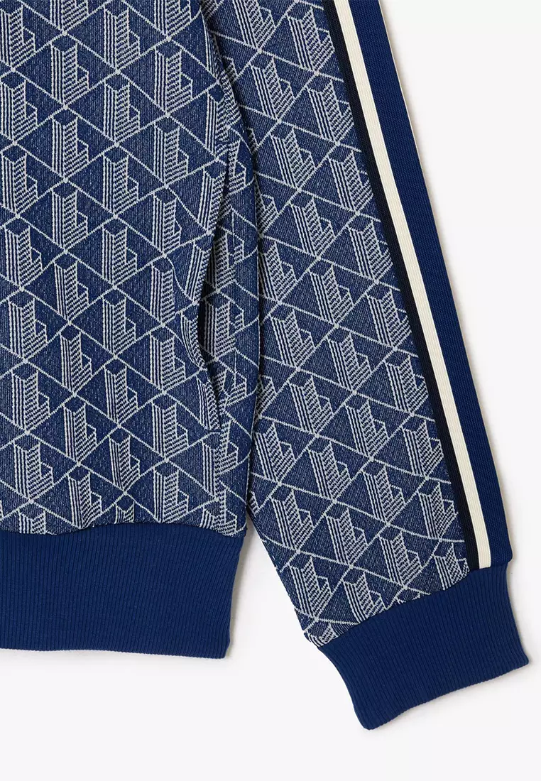 Paris Jacquard Monogram Zipped Sweatshirt