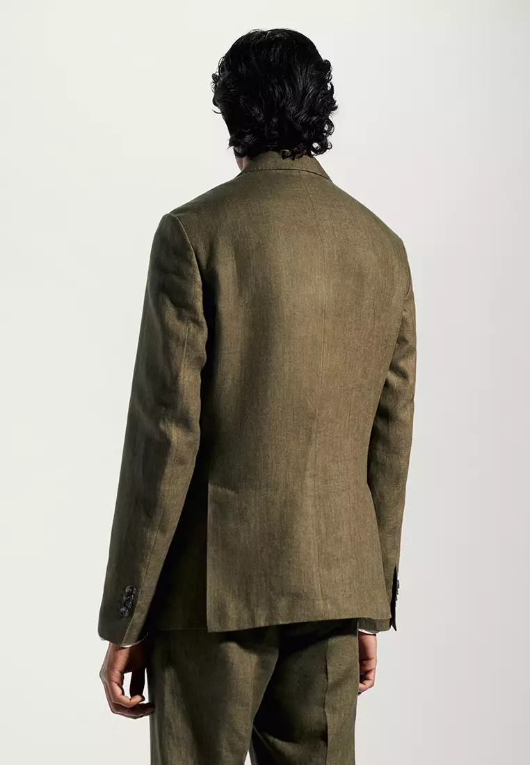100% Linen Slim-Fit Suit Jacket