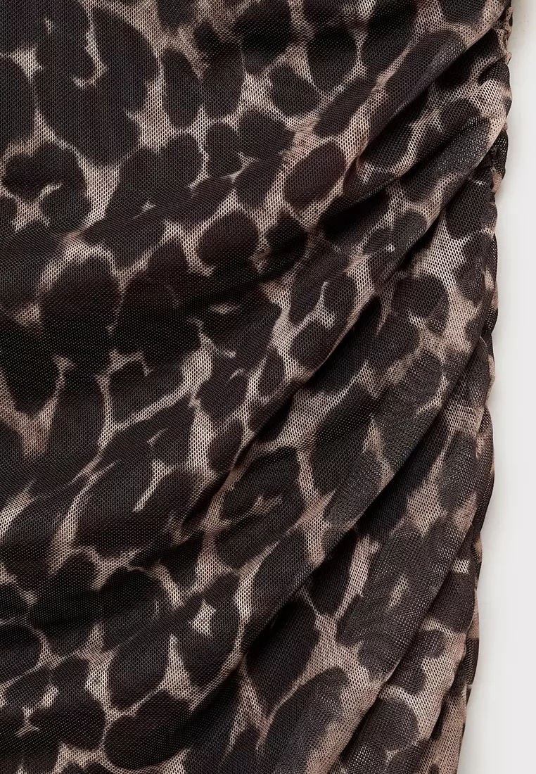 Animal-Print Midi-Dress
