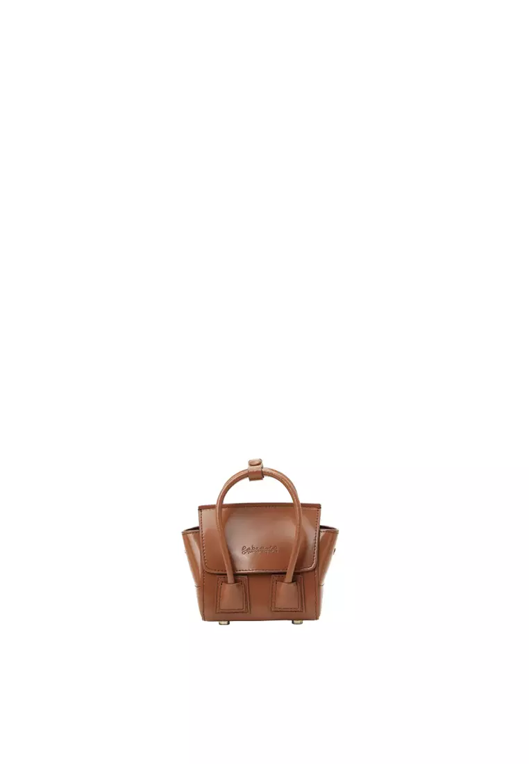 [Online Exclusive] UNNI Nano Top Handle Bag -  Glossy Caramel