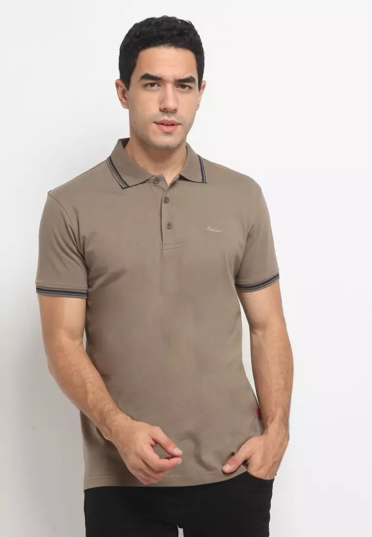 POLICE Polo Shirt Krah Stripes Pria 207200231