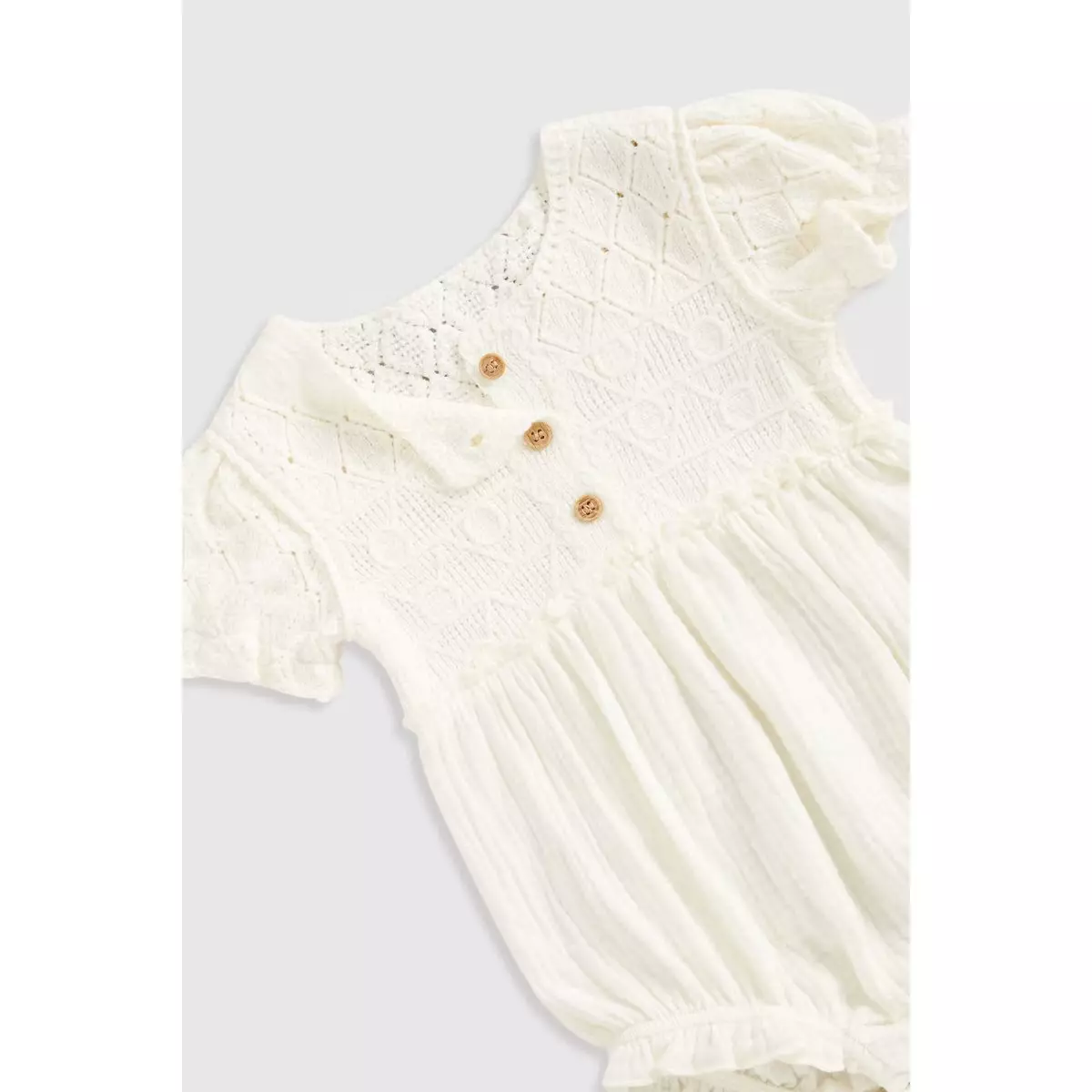 Mothercare Romper, Headband and Tights Set - Set Baju Bayi Perempuan (Krem)