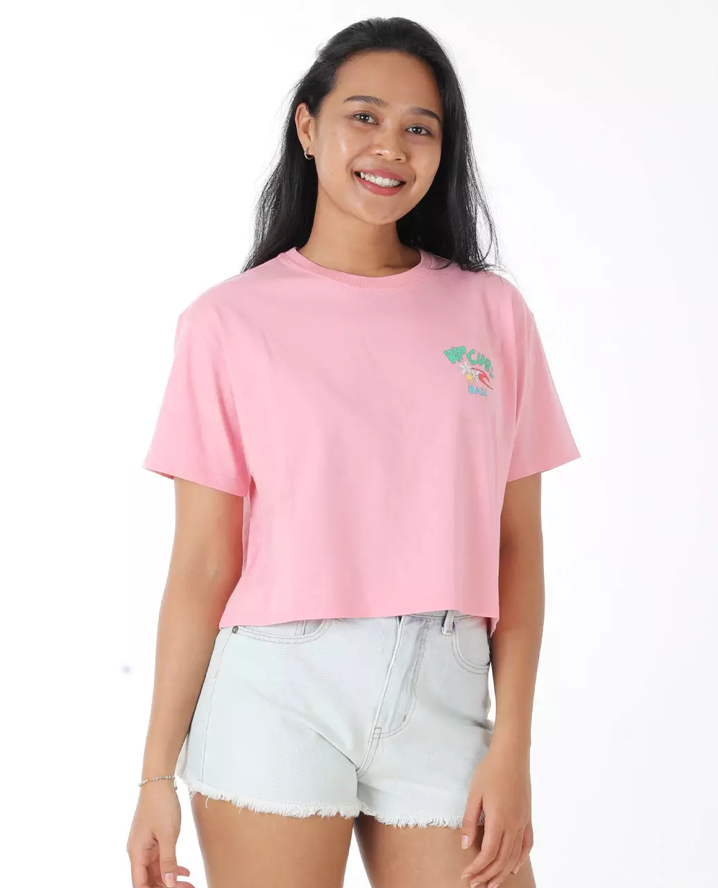 Rip Curl Women Bali Putu Surya Two Faces Tee - Pink