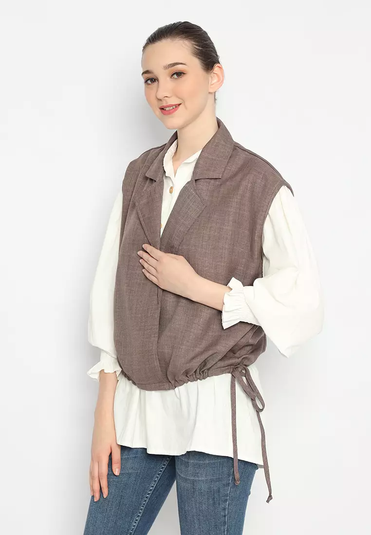 Rihana Vest Brown