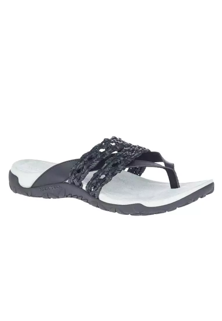 Merrell Terran Braid Post Black Womens Sandals Land