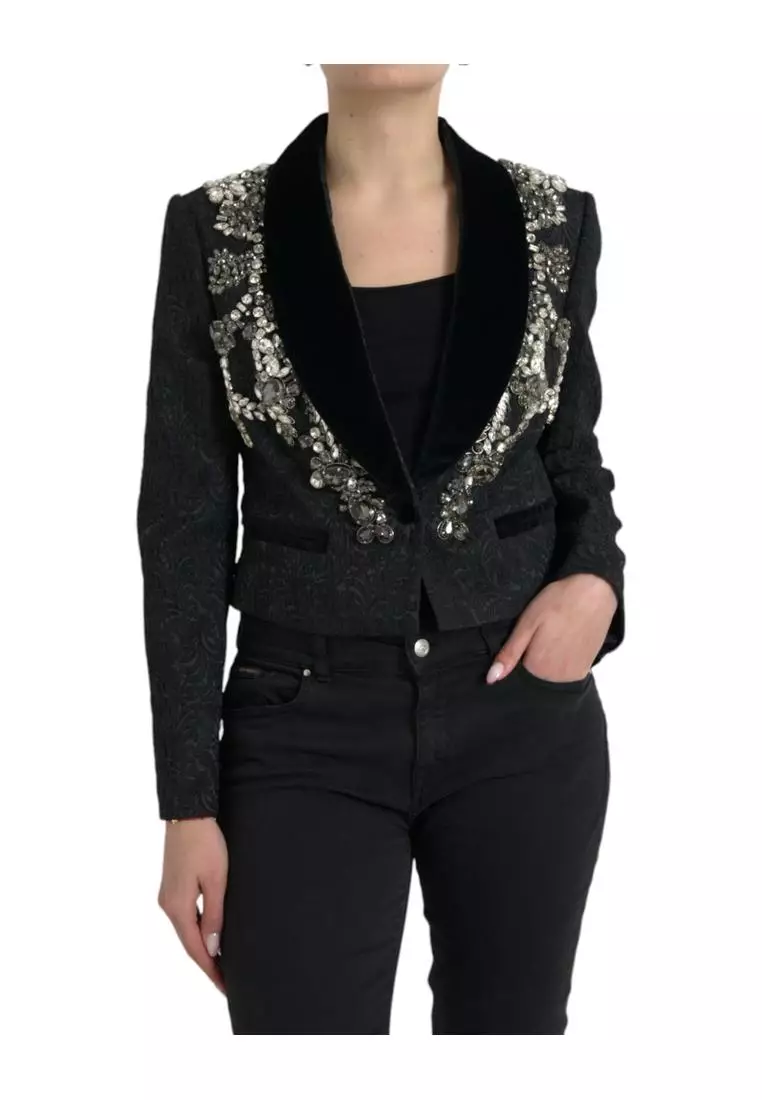 【VIP価格】DOLCE & GABBANA Elegant Embellished Overcoat Dolce & Gabbana Luxurious Embellished Overcoat Jacket 2025