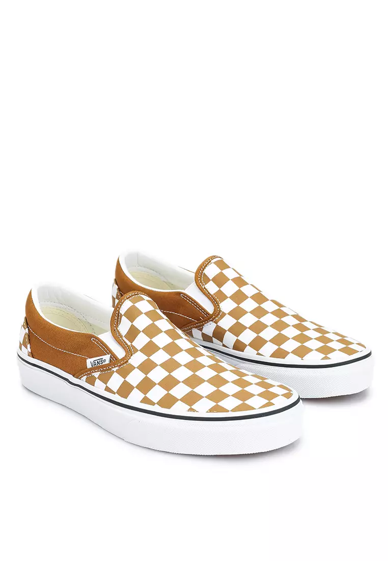 Checkered slip hot sale on shoes