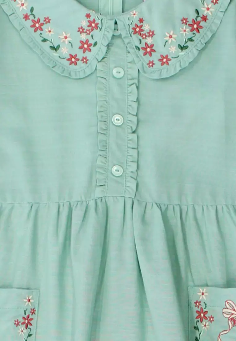 Maxi Dress/ Ghamis Anak Green/ Rodeo Junior Girl Raya