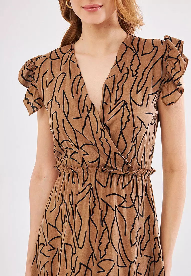 Printed Wrap Dress