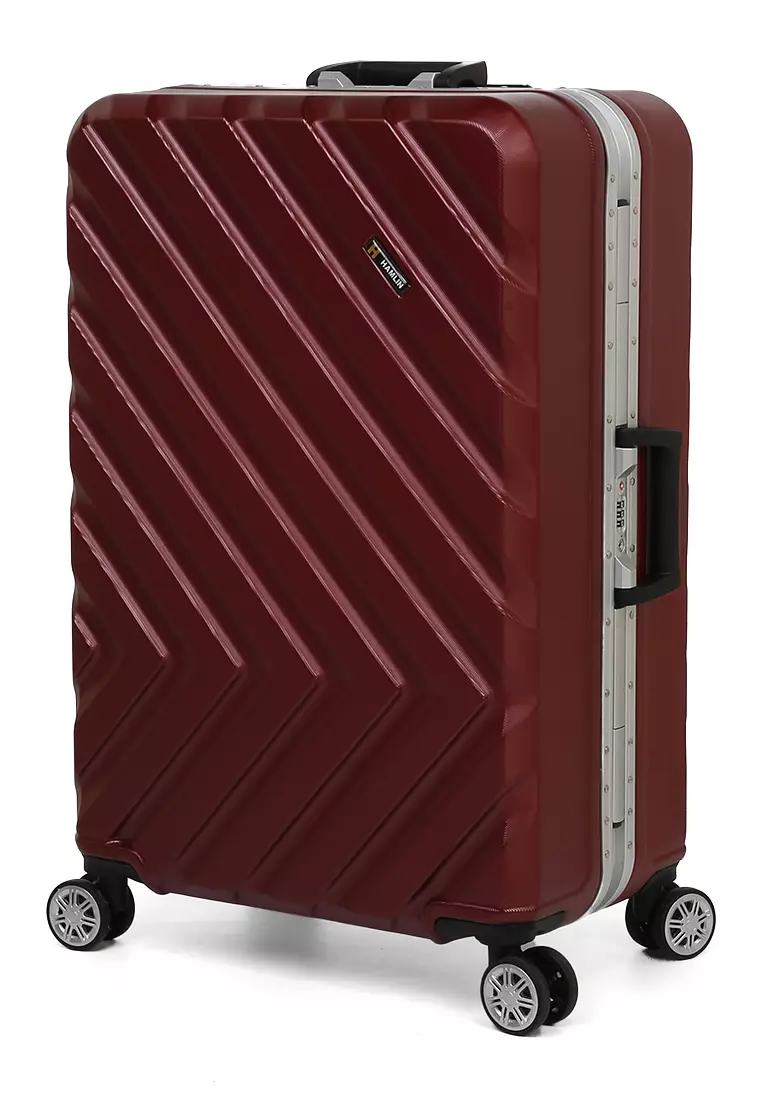Pervaiz Koper Alumunium Frame Unisex Size 26 Inch TSA Lock System Suitcase Material Polycarbonate ORIGINAL - Red