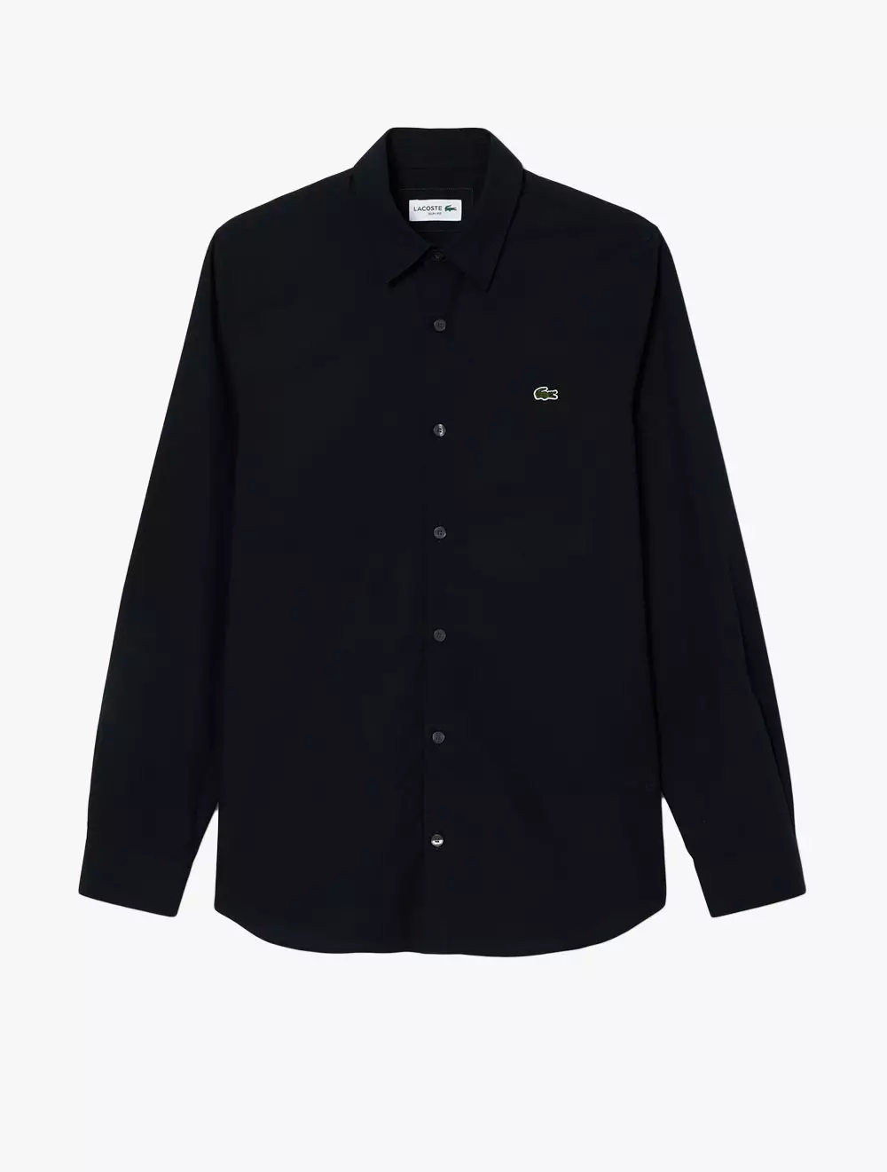 Jual Lacoste Slim Fit Stretch Poplin Shirt Black Original Zalora Indonesia